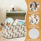 Christmas Tree Gift Storage Bin with Handles, Basket Storage Organizer for Shelves, Closet, Nursery, Book, Laundry Hamper & Home Decor