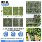 E&K 126" Wx72 Hx12 D Artificial Boxwood Hedge Wall, Artificial Outdoor Privacy Wall for Balcony Backyard Office, Indoor Divider Freestanding Greenery Backdrop