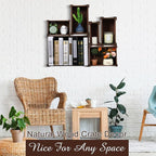 6 Pcs Decorative Wood Crates for Storage Display Rustic Nesting Crates with Handle Farmhouse Wooden Storage Container Boxes for Wedding Party Farmers Market Supplies Decor