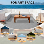 Marine Carpet,5 FT x 20 FT Smoke Gray Indoor Outdoor Carpet 0.2" Thick Boat Carpet with Water-Proof TPE Backing, Non-Slide Outdoor Marine Carpet Roll for Home, Patio, Porch, Deck