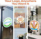 Custom Logo Decals & Stickers – Personalized Vinyl Business Signs – Waterproof Full Color Window & Wall Decal for Storefront, Office, Car, Door, Home