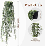 Artificial Hanging Plant 2 Pcs Faux Plant Ivy Vine Faux Eucalyptus Vines Fake Potted Greenery for Wall Living Room Home Shelf Office Bathroom Outdoor Indoor Decor (Type 5)