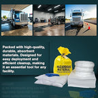 AWF PRO 20 Gallon Oil Only Spill Kit, 59 Pieces – 20 gal DOT Approved Drum, Socks, Pads & Pillows, & Accessories