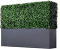 AGPL Upgraded Artificial Boxwood Hedge Wall with Gray Color Planter Box (33.5" Height 48" Width 12" Deep) …Outdoor and Indoor Panels for Patio,Balcony,Restaurant,Garden,Party Décor