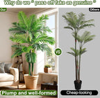Big Faux Tropical Trees Tall Artificial Palm Tree Indoor Outdoor Realistic Floor Plants Large Fake Plant for Home Living Room Office Decor Porch Outside Patio arboles para Modern Farmhouse decoracion