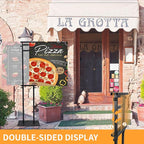 Poster Stand Heavy Duty - 2 Pack Pedestal Poster Stands for Display, Adjustable Height up to 80 Inch, Double Sided Black Floor Standing Sign Holder for Foam Board Signage