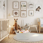 Large Rectangle Blankets Basket Living Room 22"x17"x12" Woven Cotton Rope Storage Baskets for Nursery Toy Baskets for Kids and Dogs Laundry Basket Bin for Clothes Towels grey