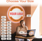 Custom Logo Decals & Stickers – Personalized Vinyl Business Signs – Waterproof Full Color Window & Wall Decal for Storefront, Office, Car, Door, Home