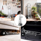 Aluminum Convertible Hand Truck, 800lbs 3 in 1 Folding Dolly Cart Lightweight Frame,Heavy Duty Industrial Platform Cart Handtruck for Construction, Logistics, Shopping, Home, Office Moving (Silver)