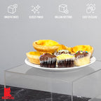Red Co. Set of 3 Crystal Clear Acrylic Cube Display Nesting Riser Stands with Hollow Bottoms | Transparent
