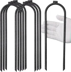 Extra-Large Heavy Rebar Trampoline Wind Stakes with Flat Welded Head,12’’x3’’x0.32’’ Trampoline Stake, Ground Anchor for Securing Trampoline, Tents, Fences, Tarps, Garden Cloth, Hoses (16)