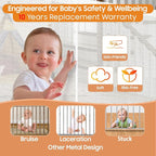 160" Retractable Baby Gates, 42" Extra Tall Upgraded Child Safety Gate with Reinforced Strip Design, Prevent from Crawling Underneath, Extra Wide Dog Gate Baby Gates for Stairs Doorways Indoor Outdoor