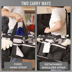 Wearable Cleaning Caddy, Cleaning Caddy Supplies Organizer with Handle & Shoulder Straps for Housekeepers, Under Sink & Car Cleaning Tool Organizers Bag with 4 Foldable Divider (Beige)