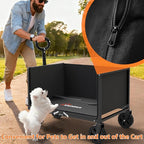 YACONA 3 in 1 Wagons Carts Foldable, 360LBS Lightweight Wagon with All Terrain Wheels, Collapsible Wagon Cart for Grocery, Camping, Beach, Garden & Sports