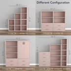 Homes: Inside + Out Apexa 2-Drawer Wooden Stackable Storage Drawers, Small Food Pantry Cabinet, Cajonera De Madera, Underbed Drawer Dorm Teen Room Decor & Bedroom, Home Office, Kitchen, Light Pink
