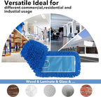 Matthew 36'' Microfiber Loop Dust Mop Washable Commercial&Residential Heavy Duty Mop Head Replacement Premium Absorbent Industrial Dust Mop Refill Pads for Hardwood, Office,Garage and Hotel -1Pack
