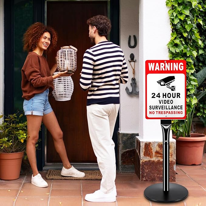 Heavy Duty Cast Iron Sign Post, 12" Round Base, 48" Movable Sign Stand