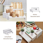 3-Tier Wooden Cupcake Stand & Display Risers, Multi-Tier Display Stand for Food, Desserts, & Collections