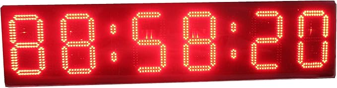 AZOOU 10" High Character LED Wall Clock LED Digital Timer Countdown and Up by IR Remote Control Red Color
