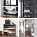 Expandable Closet Shelves Organizers, Adjustable Shelf for Cabinet Rack Storage Wardrobe Divider Shelving for Closets Pantry Cupboard Kitchen Large 1 Pack