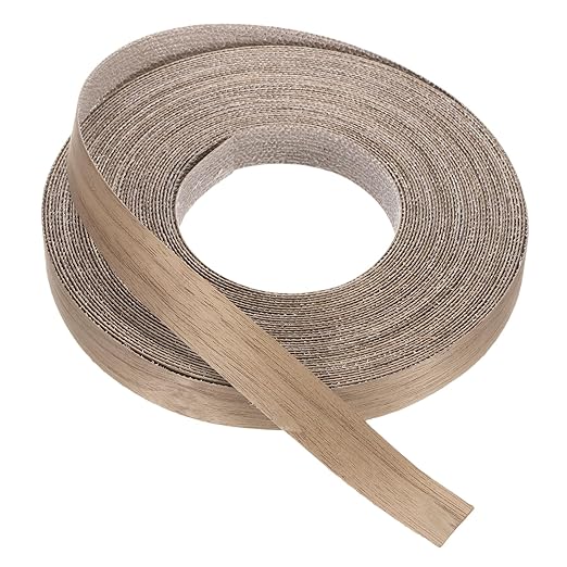 PATIKIL Walnut Edge Banding, 3/4 in x 49.2 ft Wood Veneer Tape, Pre-glued Flexible
