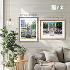 VCK 18x24 Poster Frame 5 Pack - Walnut, High-End Wood Picture Frames with Polished Plexiglass, Display 16x20 Photo with Mat or 18x24 without Mat, Art Gallery-Quality, Wall Hanging, Walnut