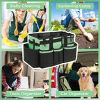 Wearable Cleaning Caddy, Cleaning Caddy Supplies Organizer with Handle & Shoulder Straps for Housekeepers, Under Sink & Car Cleaning Tool Organizers Bag with 4 Foldable Divider (MintGreen)