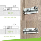 Heavy Duty 4-Digit Combination Locking Bolt - Reinforced Zinc Alloy Security Slide Latch for Gates, Sheds, Barns, Fences & Cabinets - Childproof Design & Anti-Theft Password Setting (Silver)