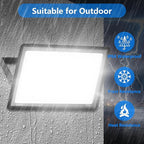 2 Pack 600W LED Flood Lights Outdoor,(3000W Equivalent), 66000LM 6000K Daylight White Super Bright Security Arena Light with Plug, IP66 Waterproof Commercial Lighting for Yard, Courts ,Stadium