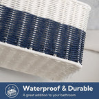 GRANNY SAYS Wicker Baskets for Shelves, Decorative Navy Baskets for Coastal Room Decor, Waterproof Basket Organizer, Wicker Storage Basket for Organizing, Beach Decor for Bedroom