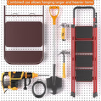 FRIMOONY Heavy Duty Pegboard Hooks 30 Pack, 4 Inch Long, Fitting 1/4 Inch Pegboard Holes, Silver Metal Garage Workshop Shed Organizer