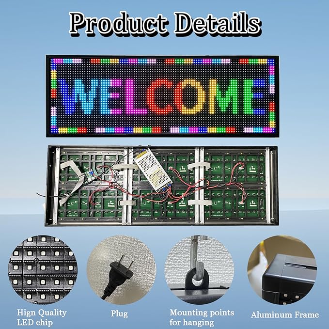 CT-P10 OUTDOOR Colorful Images Texts & Number LED sign board