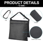 12 Packs Photography Weight Bags Photo Studio Filled Weight Bag Empty Heavy Sandbag Set for Photography Tripod Stand Light Stand Sports Outdoor Photo Video Studio Boom Brackets (Black)