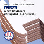 BOX USA Shipping Boxes Small 12"L x 6"W x 2"H, 50-Pack | Corrugated Cardboard Box Mailer for Packing, Moving and Storage 1262