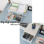 18 Qt. Plastic Desktop Organizer with Clear Drawers, 4-Pack, Stacking Drawers Unit for Closet, Office, Bathroom