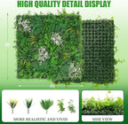 20"X20" Artificial Grass Wall, 12PCS Boxwood Panels UV-Protected Faux Grass Backdrop Wall,Greenery Privacy Hedge Screen for Outdoor Garden Patio, Indoor Party Balcony Fence Decor