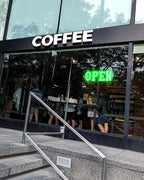 Open Sign for Business, 40"x14" Jumbo Open Sign with Timer and Remote Control, Dynamic Light Modes Led Signs for Storefront Window Bar Salon Cafes Retail Shops Green