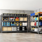 48" W Storage Shelves 3000lbs Garage Metal Shelving Heavy Duty Garage Shelves Adjustable Storage Shelves for Industrial, Factory,48" W X 24" D X 69" H