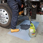 PIG Super Absorbent Mat Pads | 100 Oil Spill Mats | 15" x 19" Perforated Pads | Each Pad Absorbs 43 oz | Total Absorbency is 34 Gallons | Heavyweight | PM50242