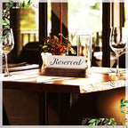Zonon Wood Place Card Holders - Table Number Stands for Wedding Party Events (Walnut Color, 4.6 x 1.1 x 0.9 Inch)