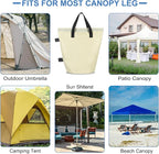 PATIKIL Canopy Weight Sand Bags, 4 Pack 110 Lbs Total Extra Large Weights Bags Waterproof Tent Leg Weights Sandbags for Outdoor Canopy Tent Sun Shelter Patio Ladder Beige (14x9")