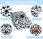Shopping Cart Cover for Baby 2-in-1 High Chair Cover with Safety Harness Multifunctional Cow Pattern Cart Covers for Babies Soft Padded Grocery Cart Cover for Baby Boy Girl