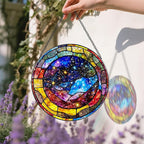 Space Milky Way Ornament, Stained Glass Suncatcher, Stained Glass Window Hanging & Decor, Galaxy Indoor Decor, Christmas Ornament, Gifts for Astronomy Lovers, Sci-Fi Fans, Christmas, Birthday