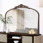 Micasso Large Antique Bronze Mirror: 40"x 29" French Baroque Vintage Mirror - Traditional Ornate Decorative Fireplace Mirrors for Wall/Mantel/Entryway/Hallway - Home Decor for Living Room