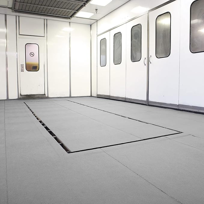 PIG New Grippy Paint Booth Mat 32" x 100' | Protects Surfaces and Floors from Paint Build-Up | Reduces Paint Defects and Color Casting | Static Dissipative | Gray | PMB30069
