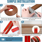 Floor Cord Covers for Wires 10FT Cable Hider Wire Cover Self Adhesive Cord Hider Floor for Offices, Homes, Workshops, Warehouses Cable Cavity 0.39" W x 0.27" H
