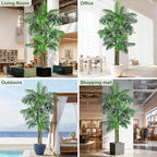 Large Artificial Palm Tree Big Faux Tropical Trees Indoor Outdoor Realistic Floor Plants Tall Fake Plant for Home Living Room Office Decor Porch Outside Patio arboles para Modern Farmhouse decoracion