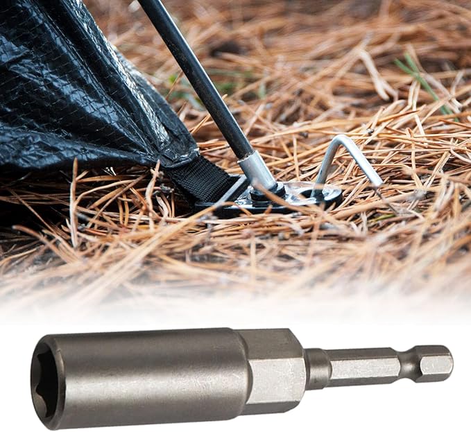 Ice Fishing Shelter Anchors Universals Tool Drill Adapter for Night Fishing Camping Enduring Portable Ice Shelter Stake Nails