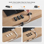 EUREKA ERGONOMIC Cable Management Organizer Kit Cable Raceways 316 PCS, 6 Cable Holder, 4 Cord Sleeve, 60 Wire Clips,2 Roll Self Adhesive Wire Ties, 100 Zip Ties For TV Office Home Under PC Desk,Black