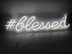 Ulalaza LED Neon Sign Night Light for Wall Party Décor Bedroom Room Bar Wedding Home Birthday Art Decoration Christmas with USB Chain Light modulator 5v (lets party blue)